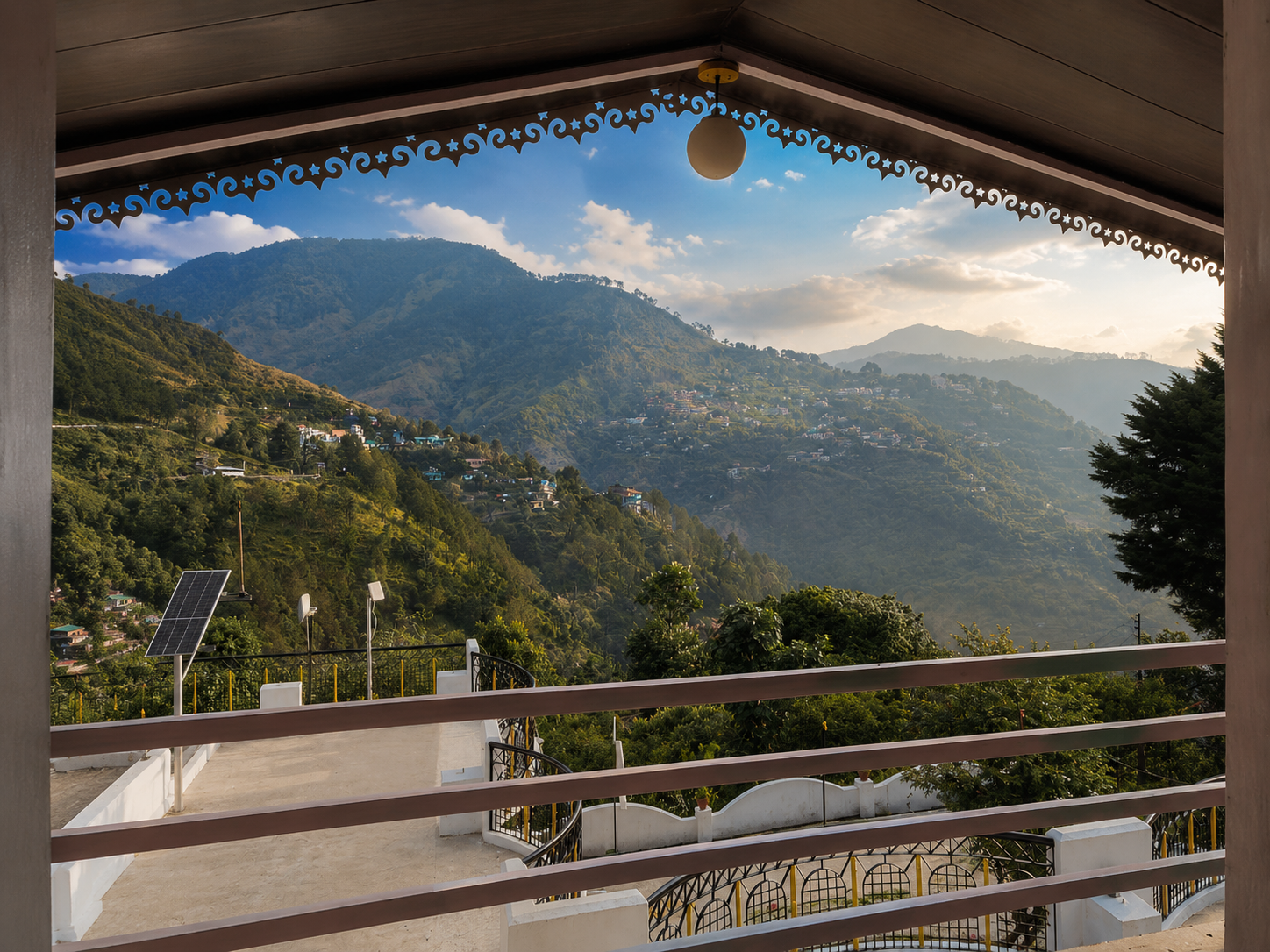 Panoramic Mountain Balcony View